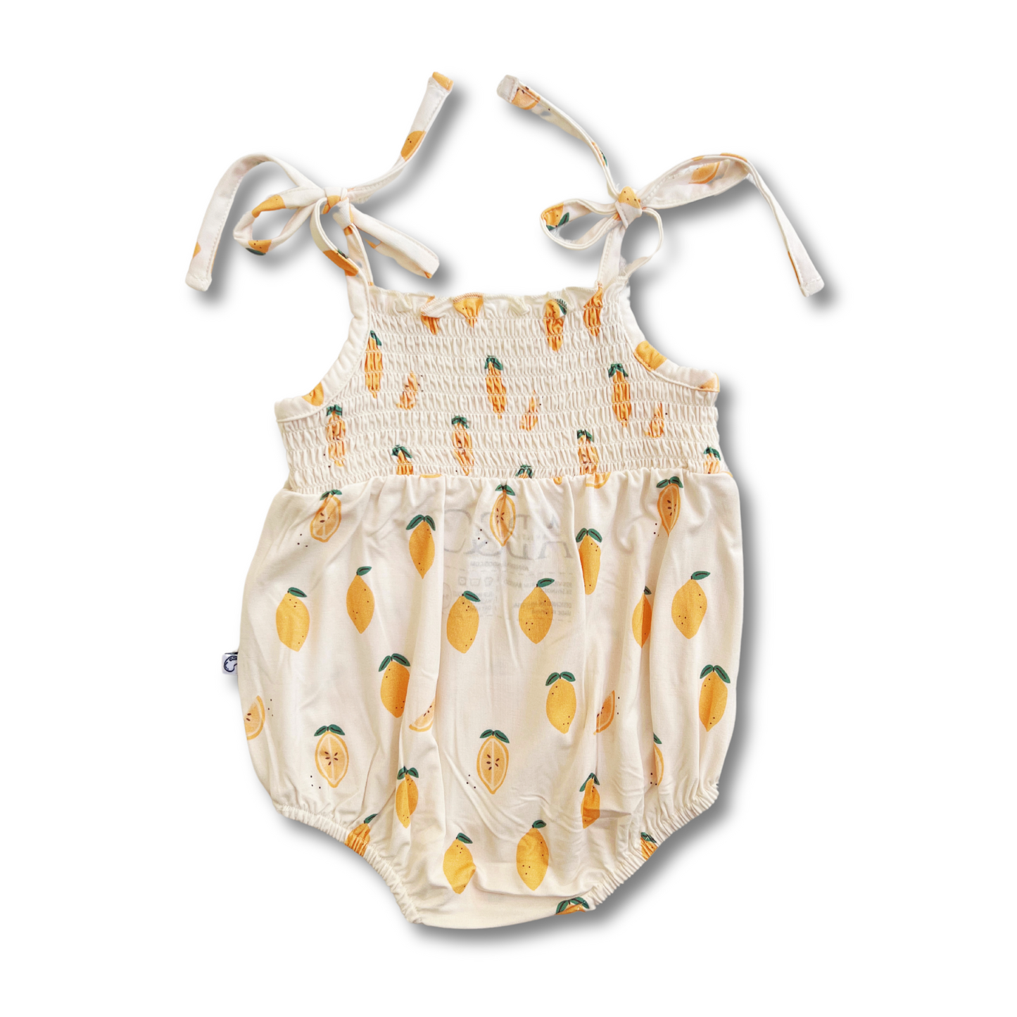 Bubble Tie Romper | Fresh Squeezed Lemons