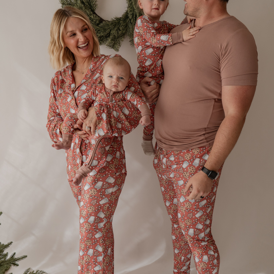 Milk & Cookies Zip Onesie - little nessi