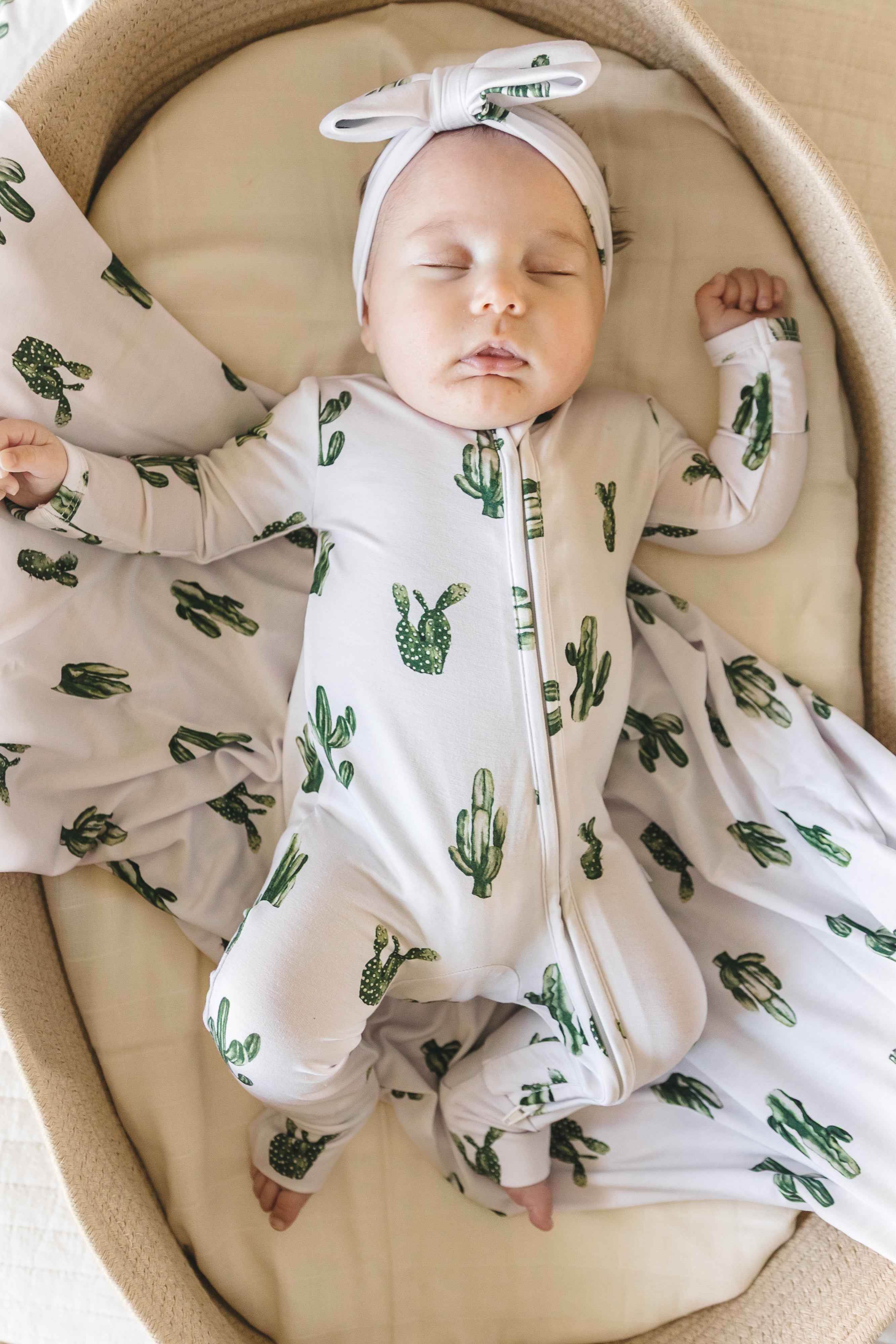 Cactus Cutie Bamboo Zip Onesie