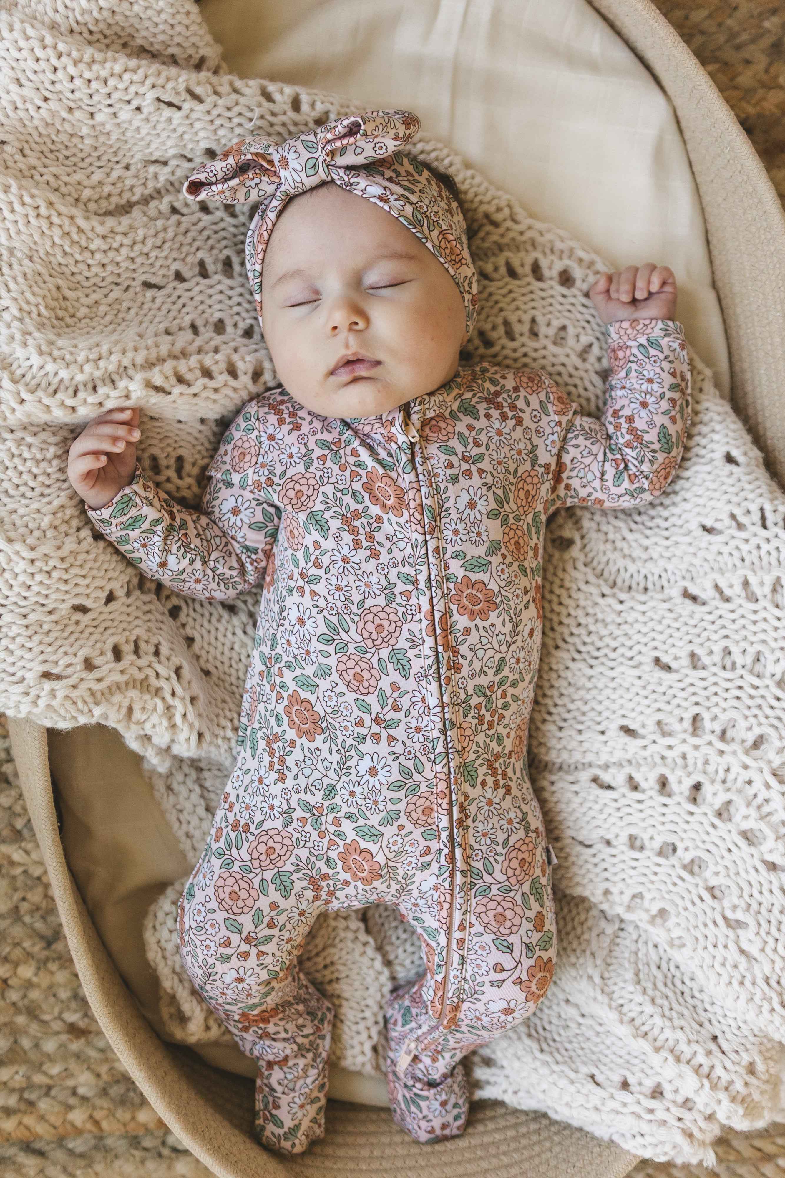 Vintage Bloom Headband Bow