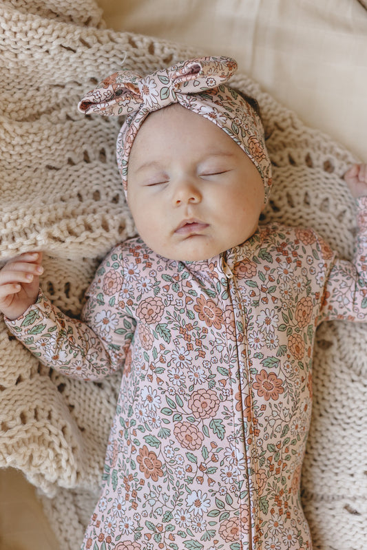 Bamboo Zip Romper | Vintage Bloom