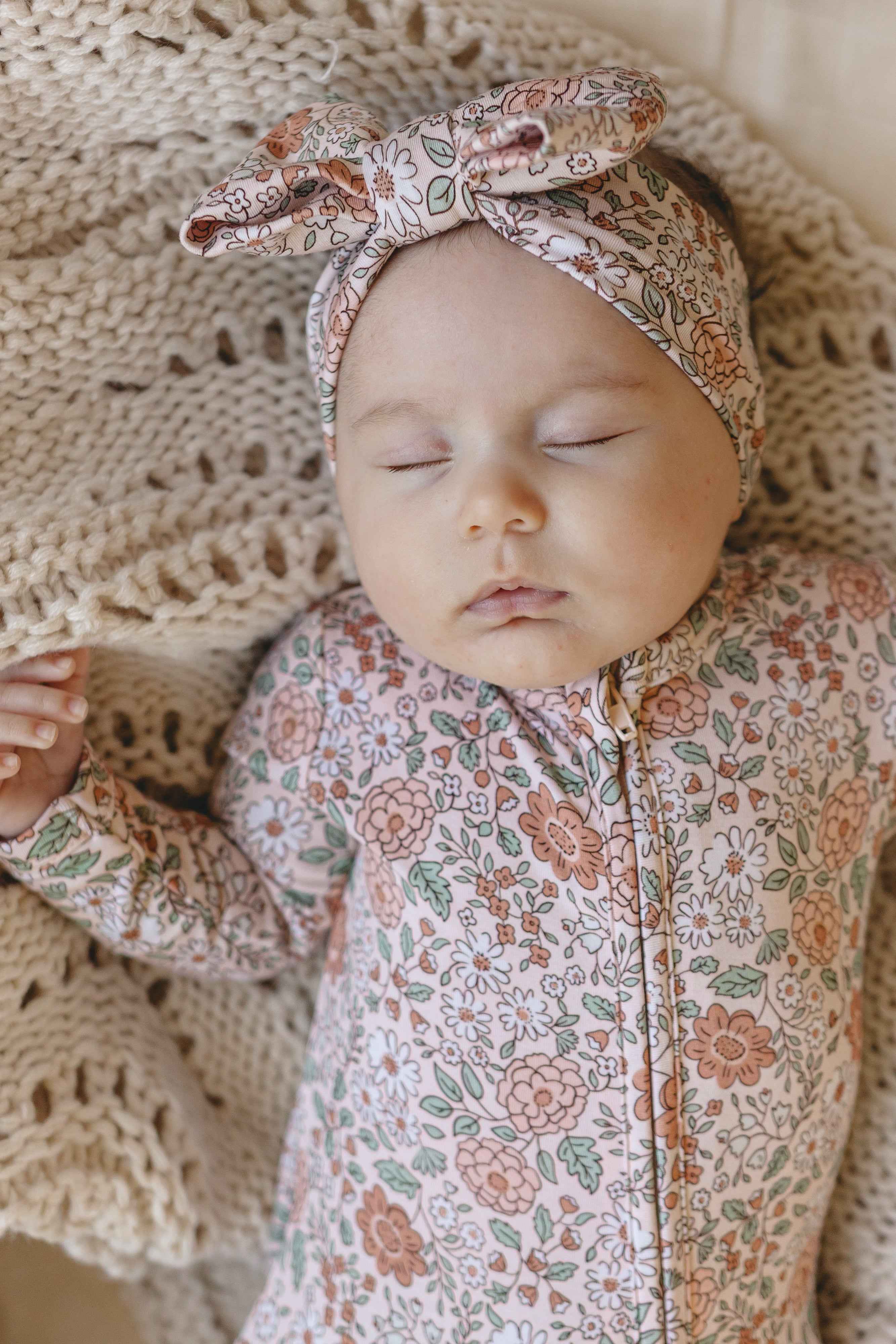 Vintage Bloom Headband Bow