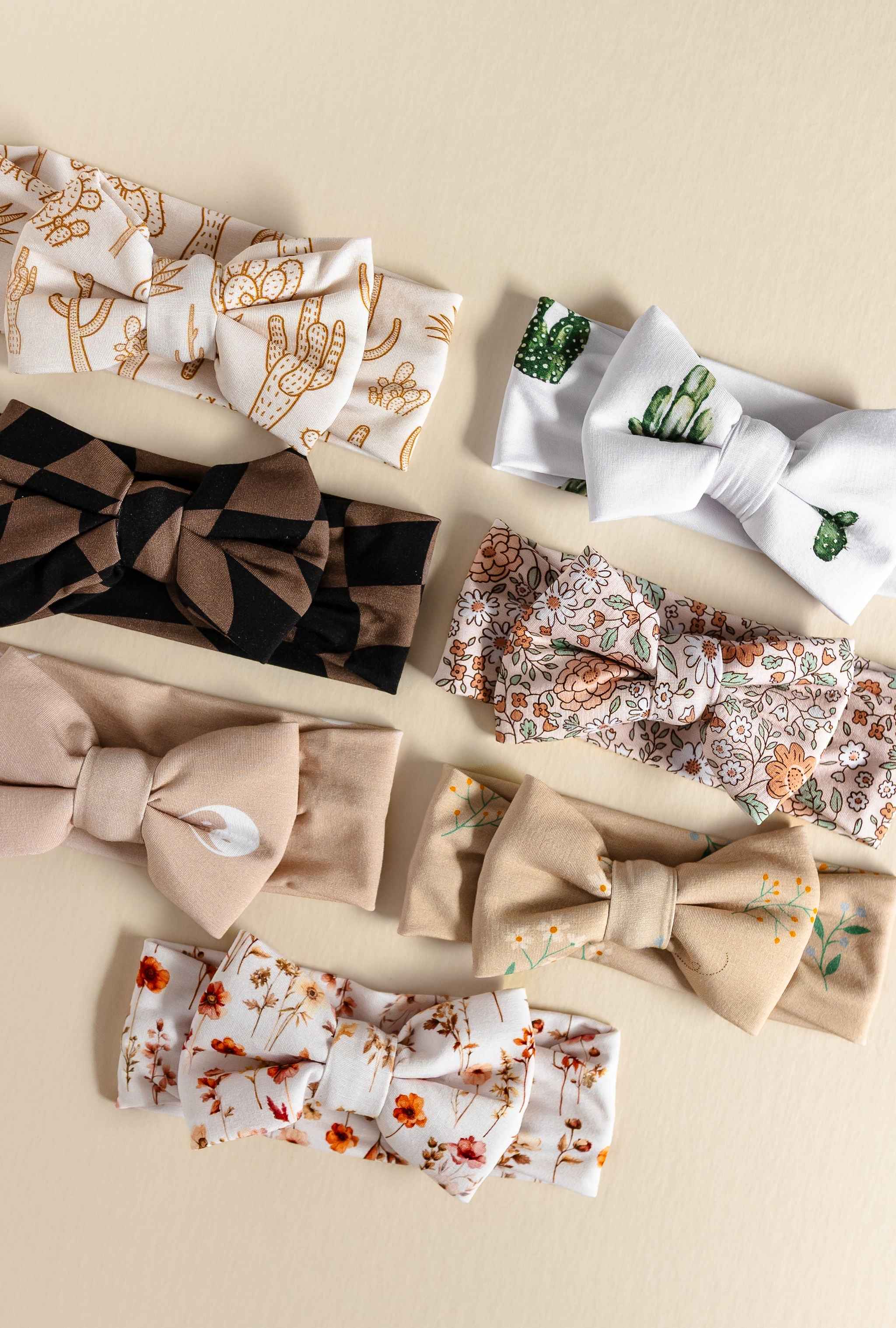 Vibey Checkered Headband Bow - little nessi