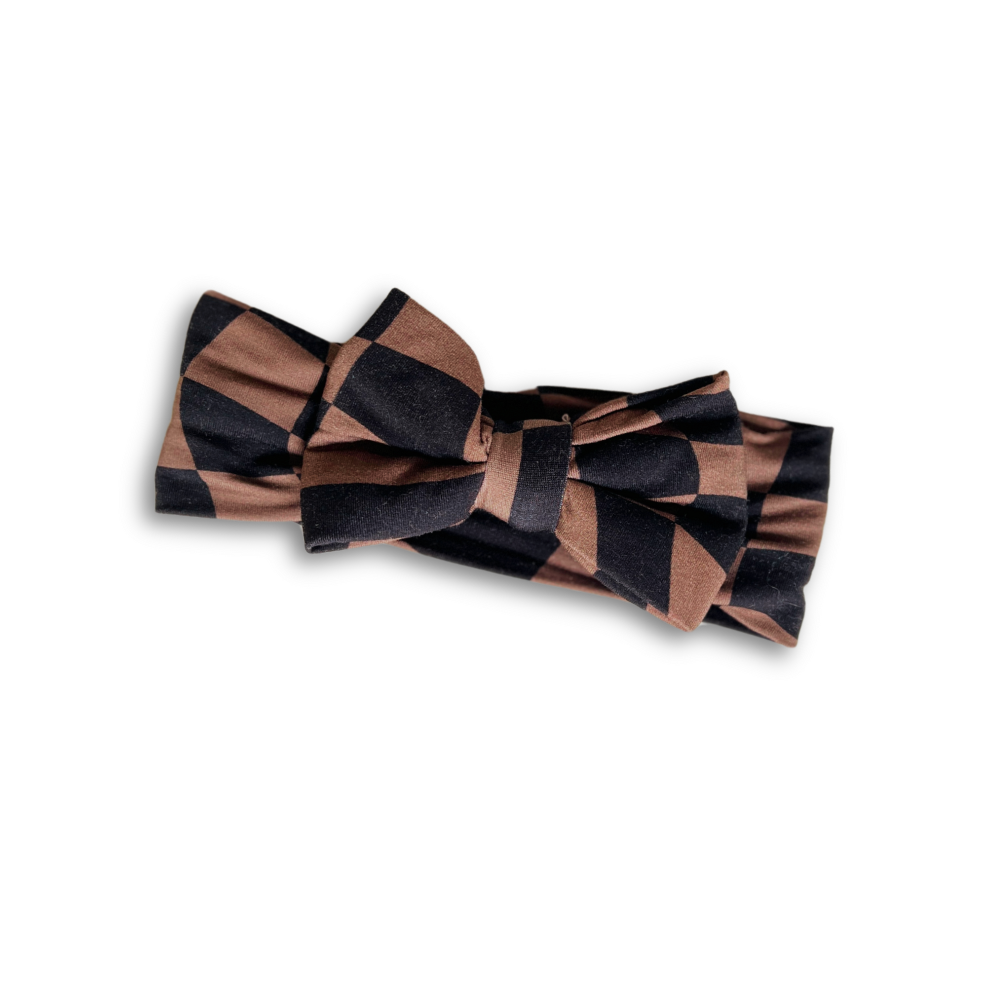 Vibey Checkered Headband Bow - little nessi