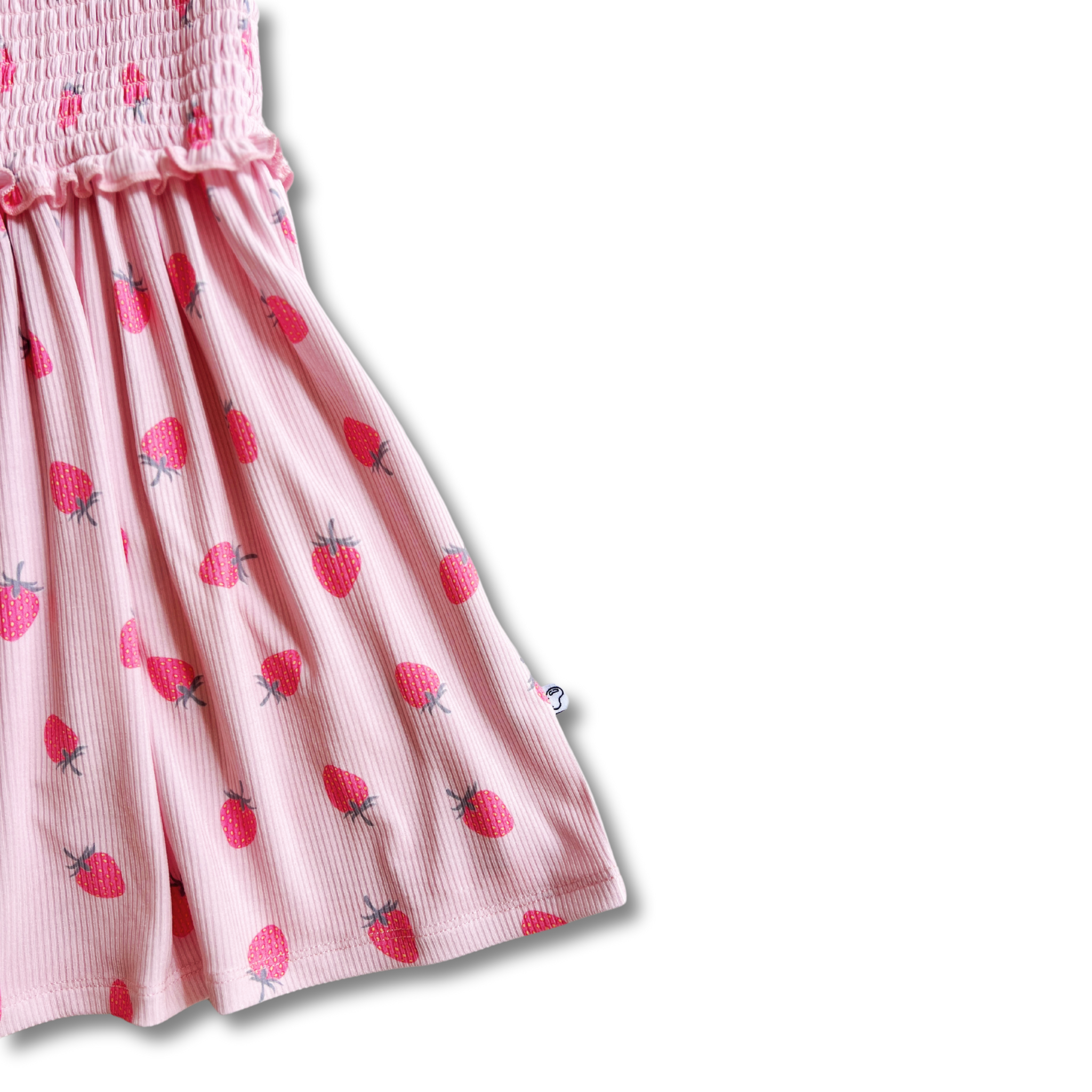 Strawberry Bamboo Twirl Dress - little nessi