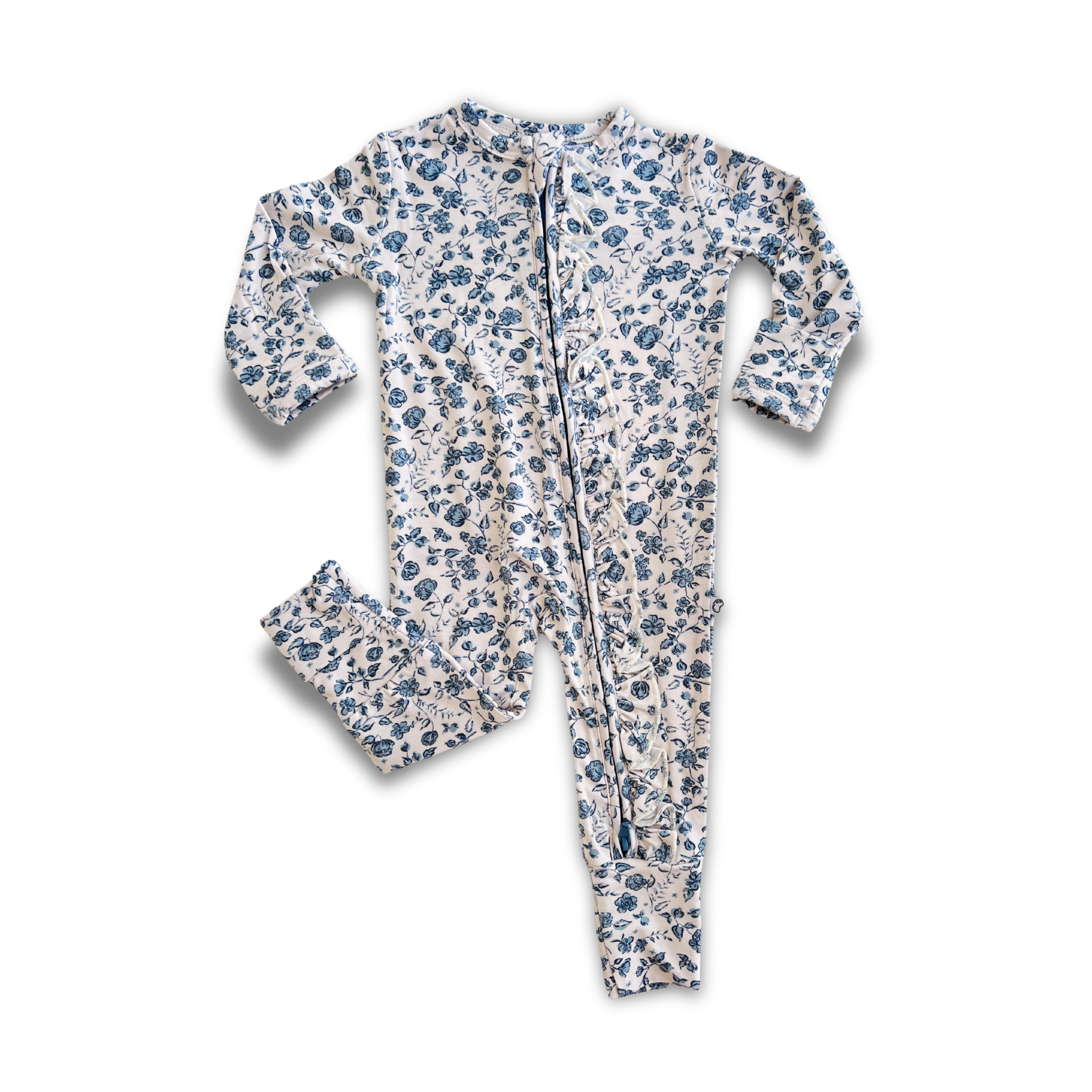 Bluebell Bloom Ruffles Zip Romper Onesie - little nessi