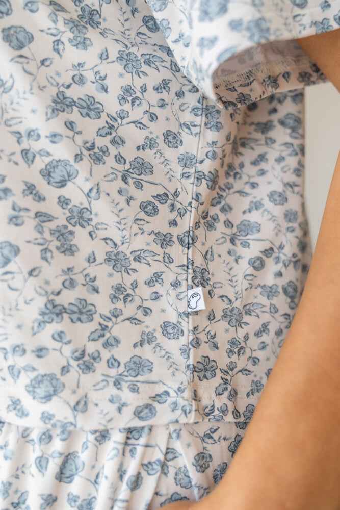 Bluebell Bloom Women's Bamboo Ruffle PJ Short Set