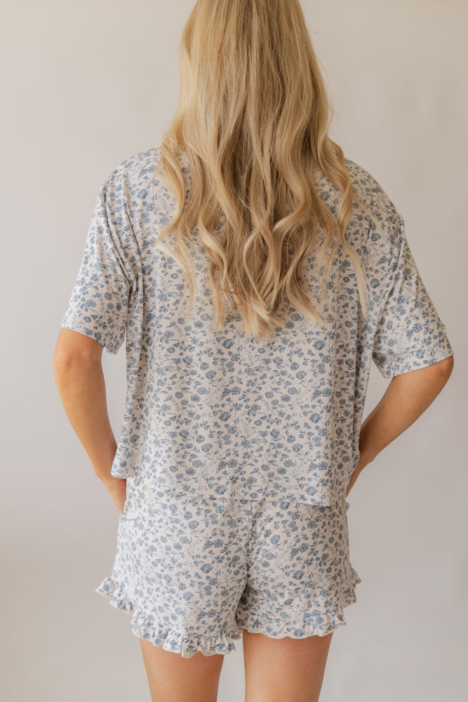 Bluebell Bloom Women's Bamboo Ruffle PJ Short Set