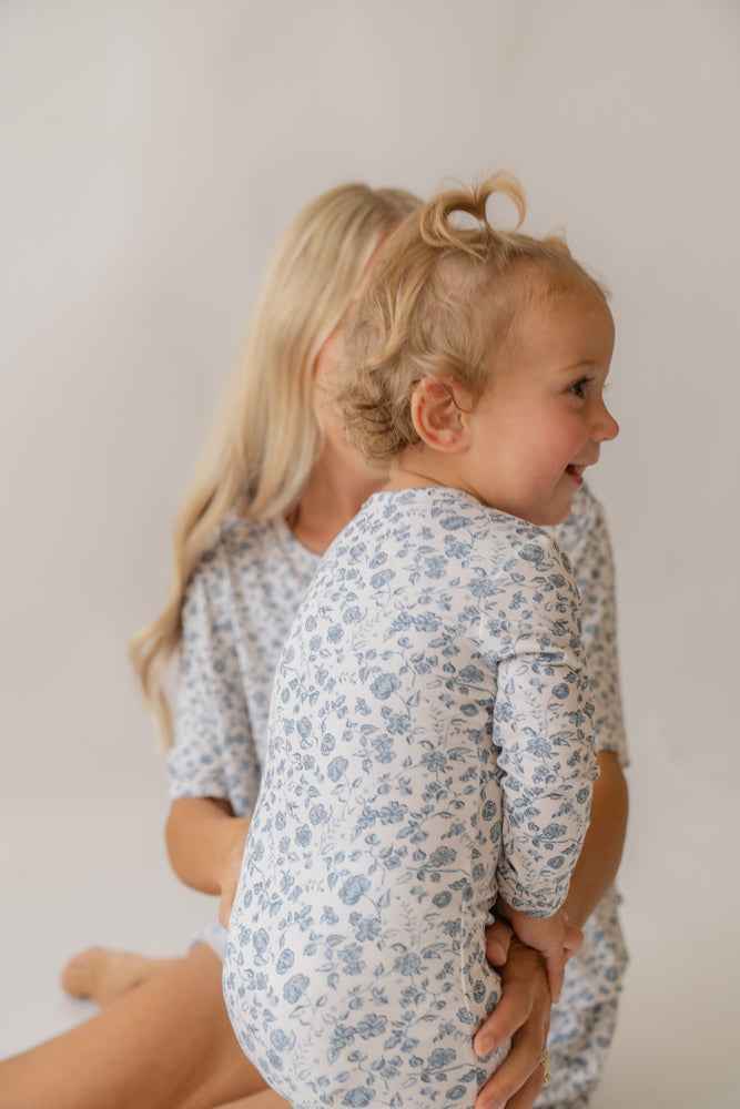 Bluebell Bloom Ruffles Zip Romper Onesie - little nessi
