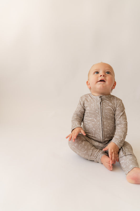 Bamboo Zip Romper | Dino Daze