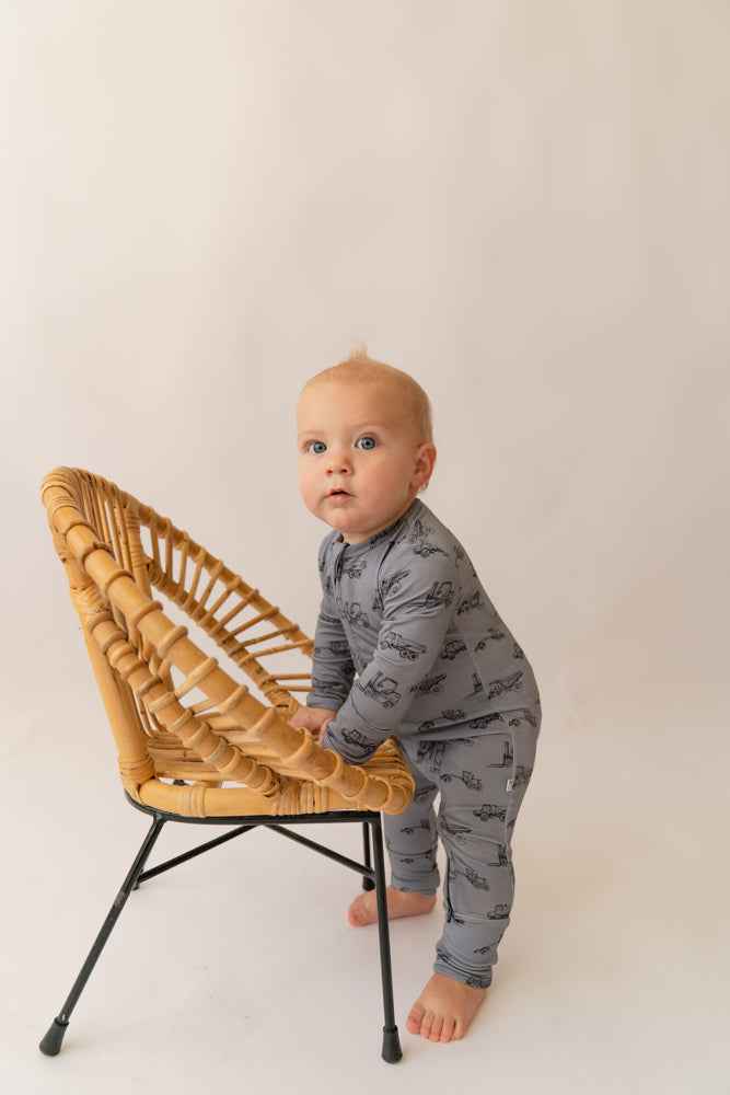 Trucks Bamboo Zip Onesie - little nessi