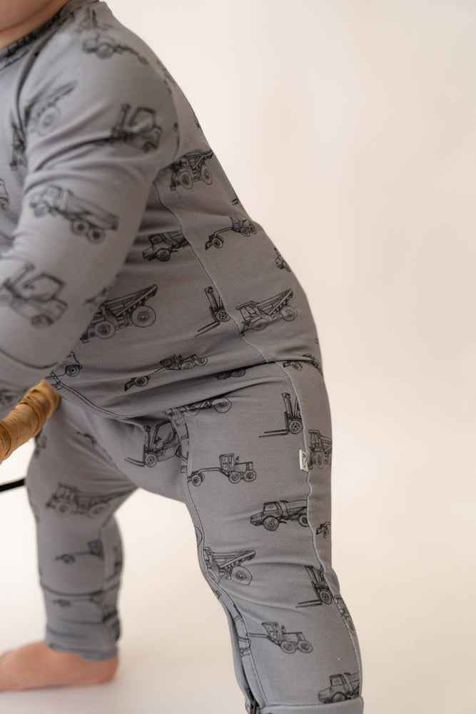Trucks Bamboo Zip Onesie - little nessi
