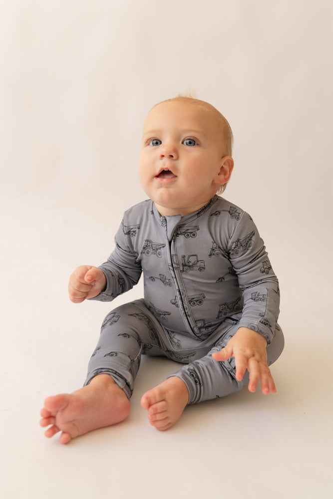 Trucks Bamboo Zip Onesie - little nessi