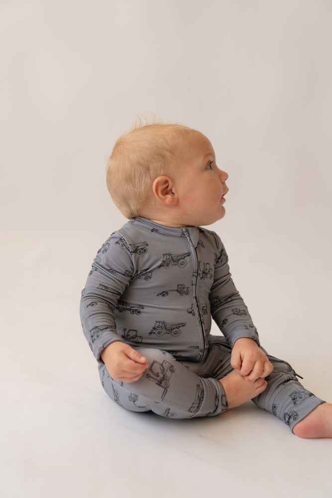 Trucks Bamboo Zip Onesie - little nessi