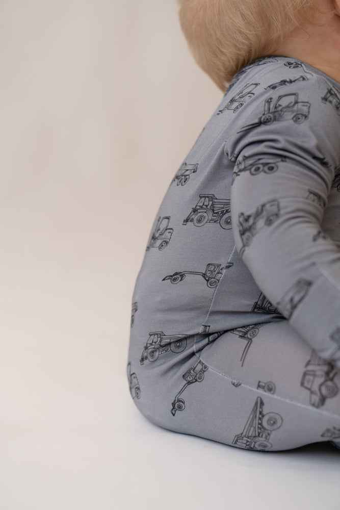 Trucks Bamboo Zip Onesie - little nessi