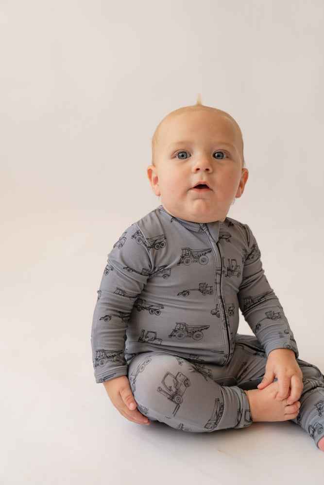 Trucks Bamboo Zip Onesie - little nessi