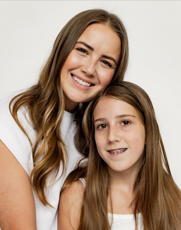 Vanessa, founder of little nessi bamboo and her niece, Anistyn, her inspiration