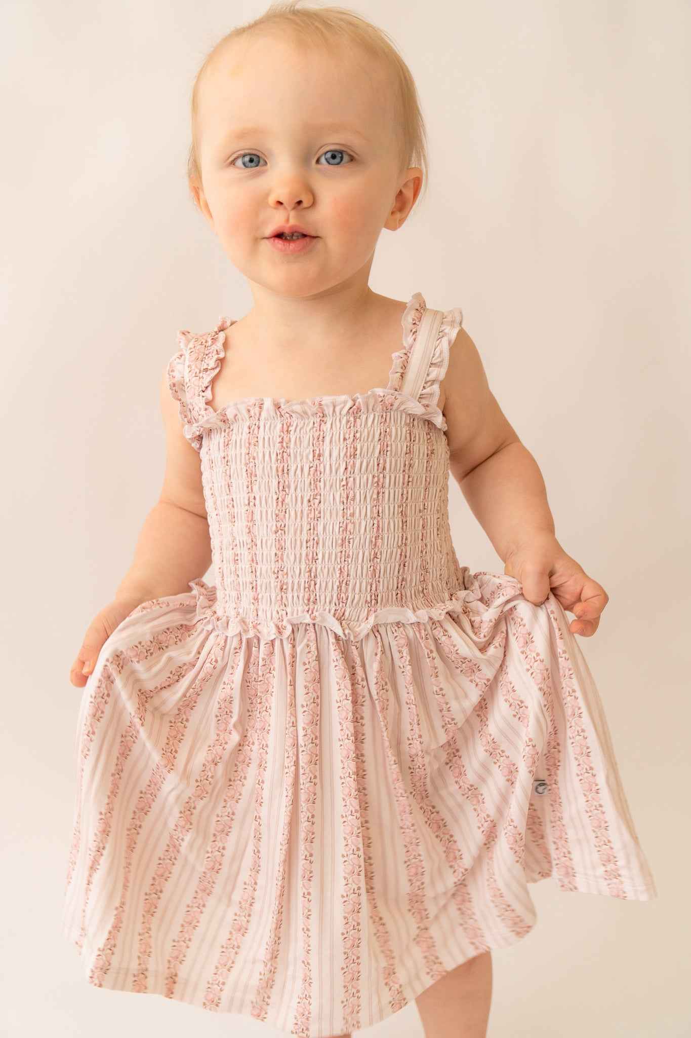 Rosy Reverie Bamboo Girls Twirl Dress