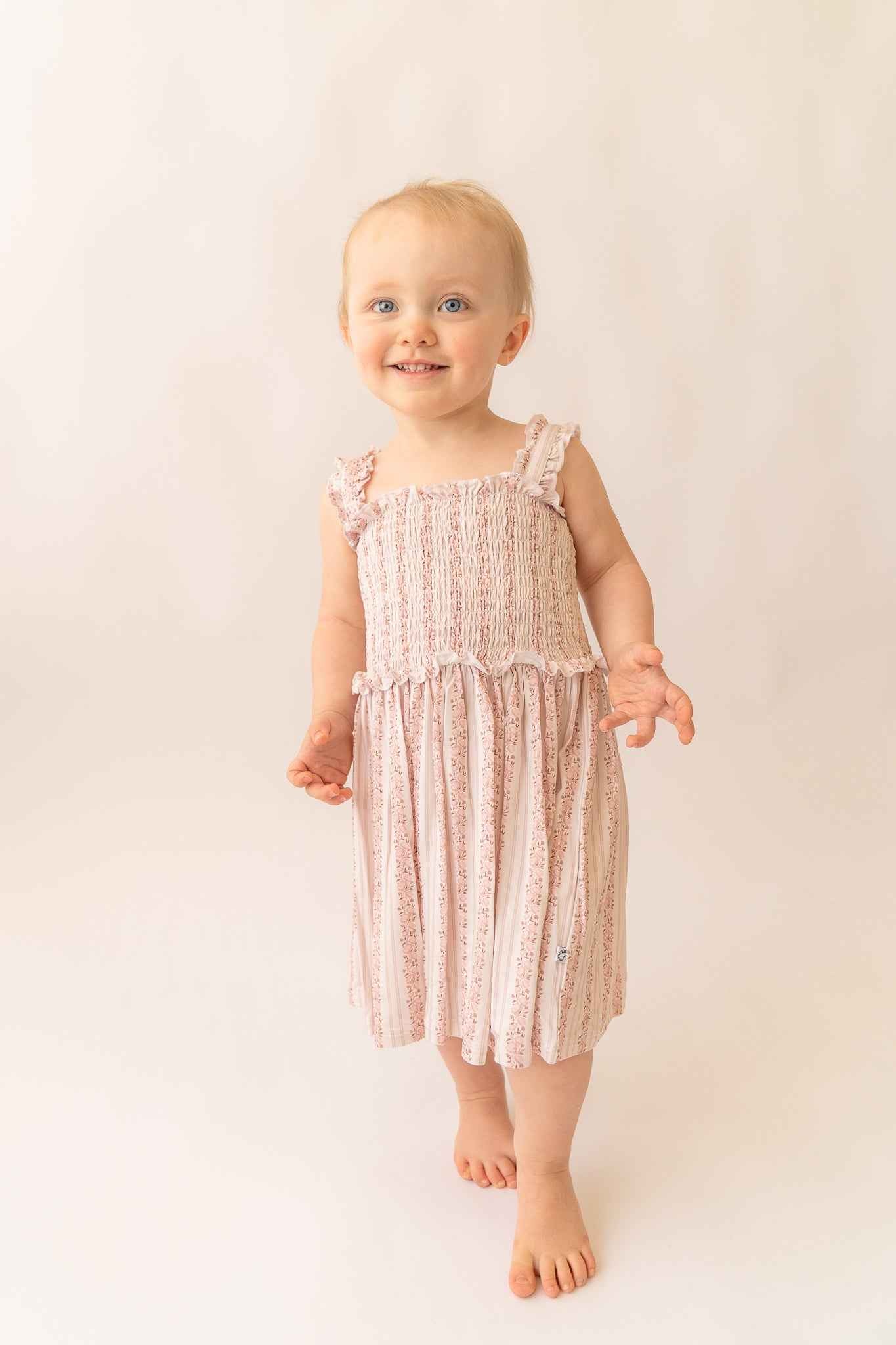 Rosy Reverie Bamboo Girls Twirl Dress