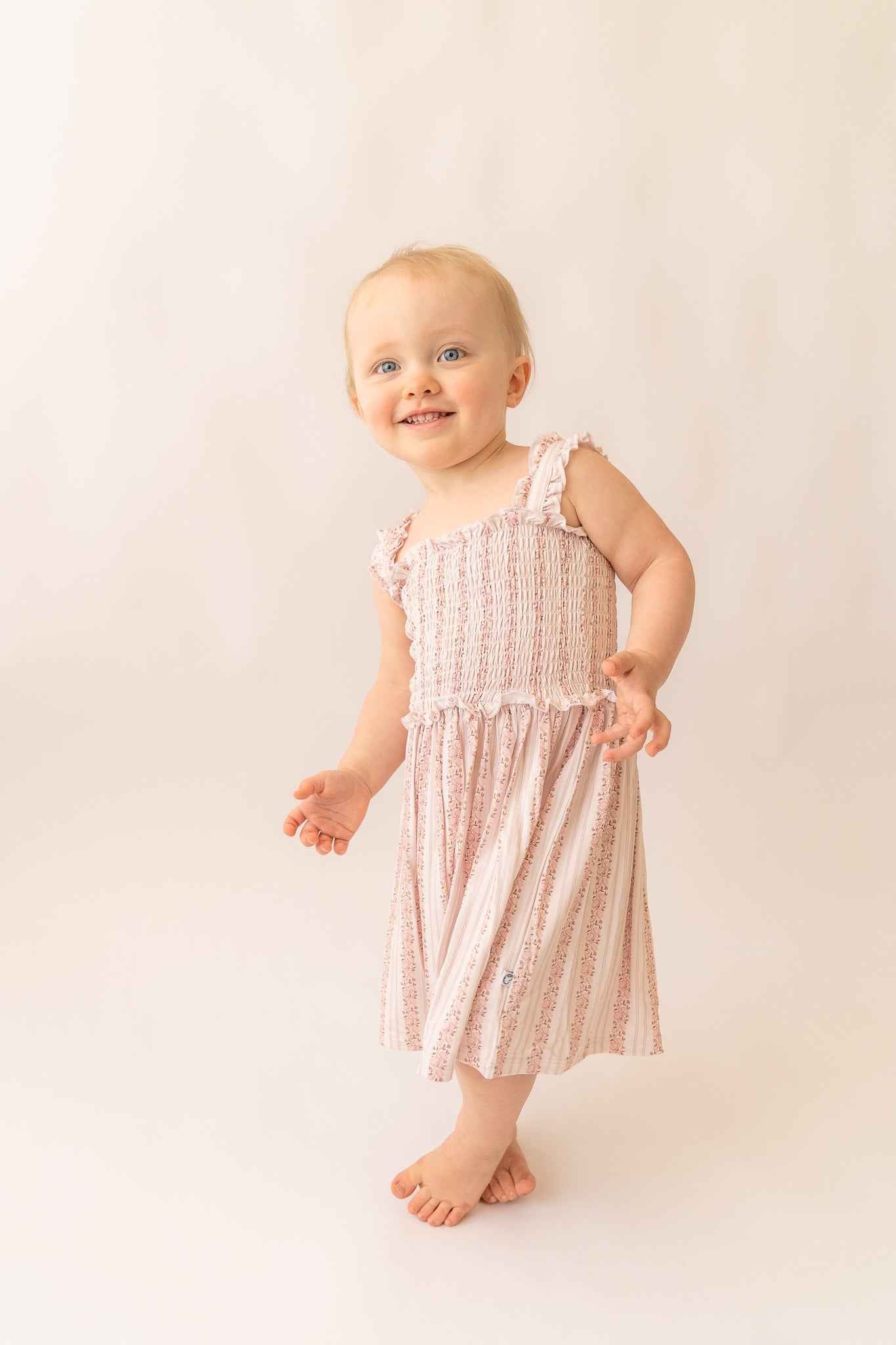 Rosy Reverie Bamboo Girls Twirl Dress