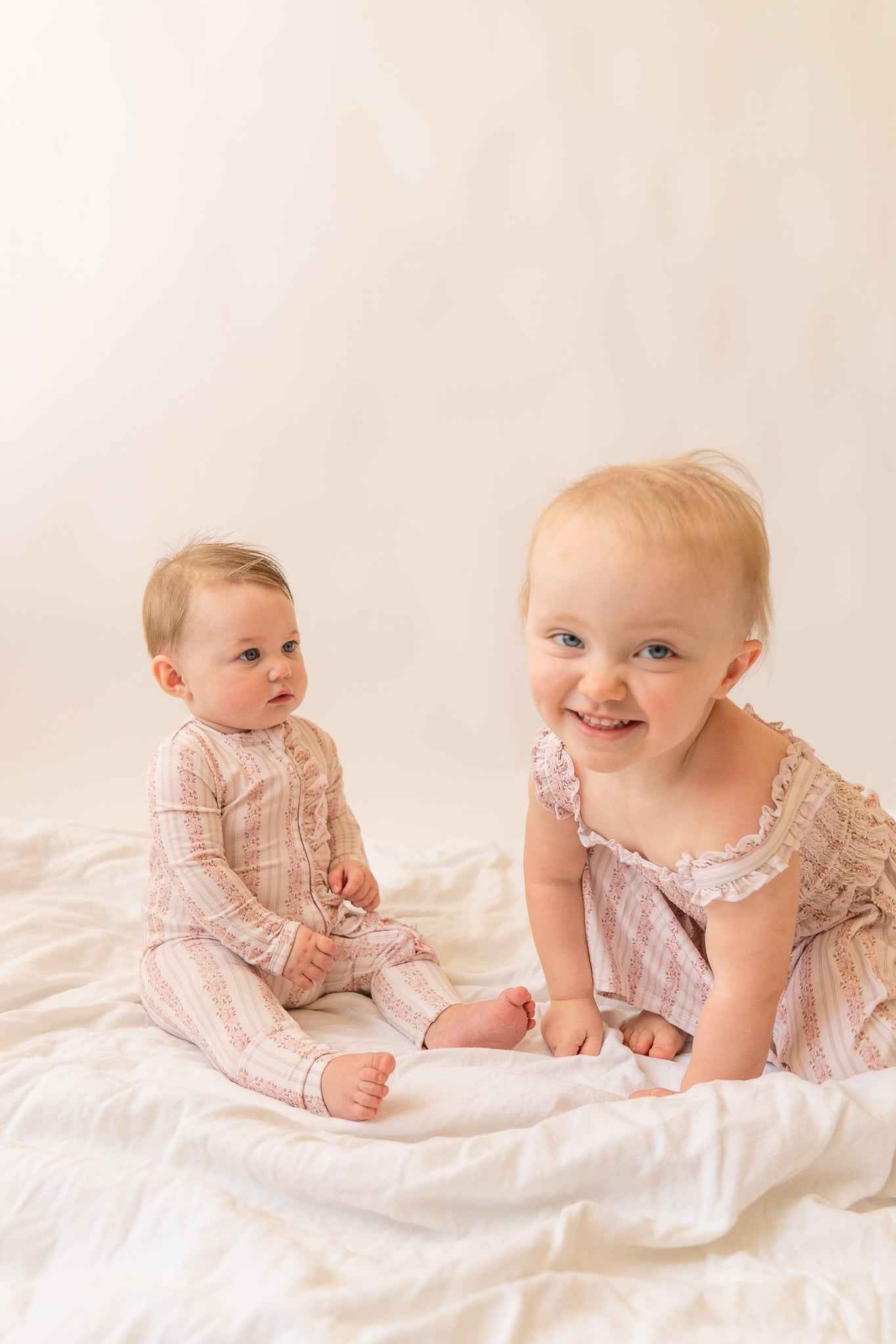 Rosy Reverie Ruffles Zip Romper Onesie - little nessi