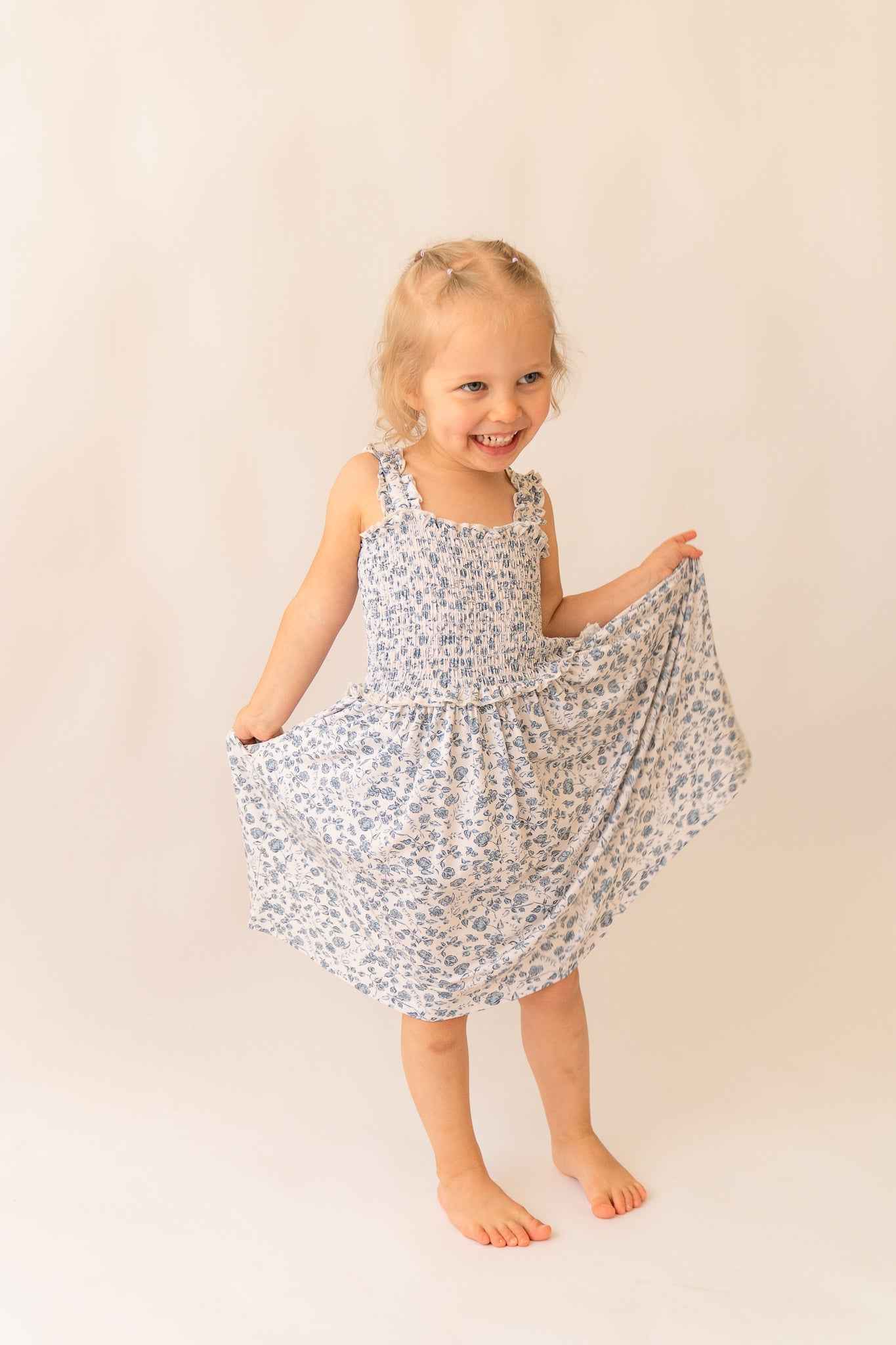 Bluebell Bloom Bamboo Twirl Dress - little nessi