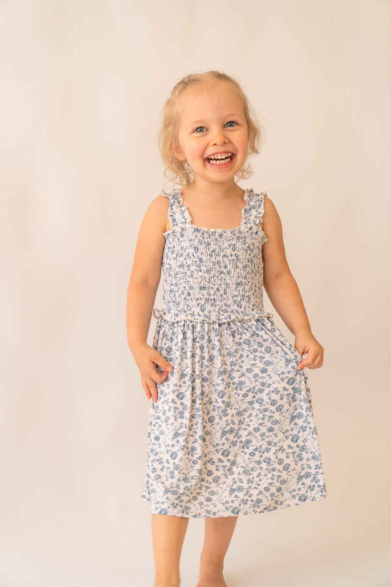 Bluebell Bloom Bamboo Twirl Dress - little nessi