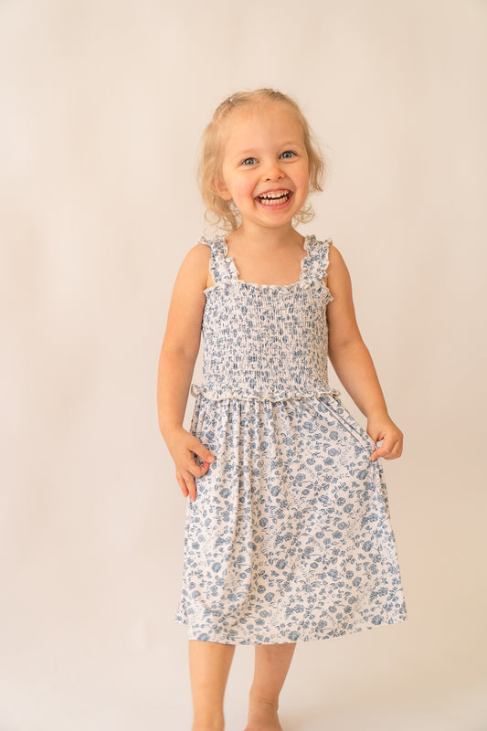 Bluebell Bloom | Bamboo Girls Twirl Dress
