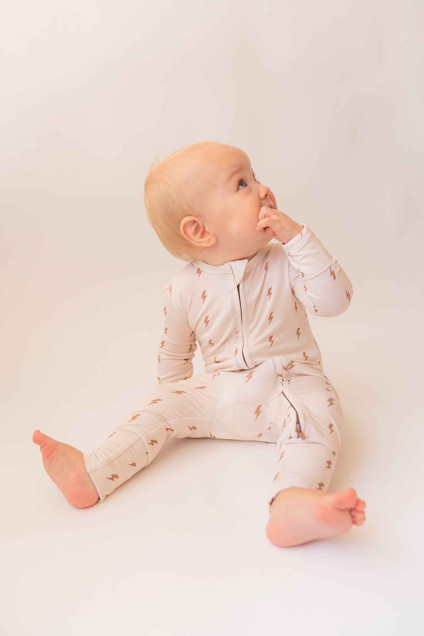 Electric Spark Bamboo Zip Onesie - little nessi