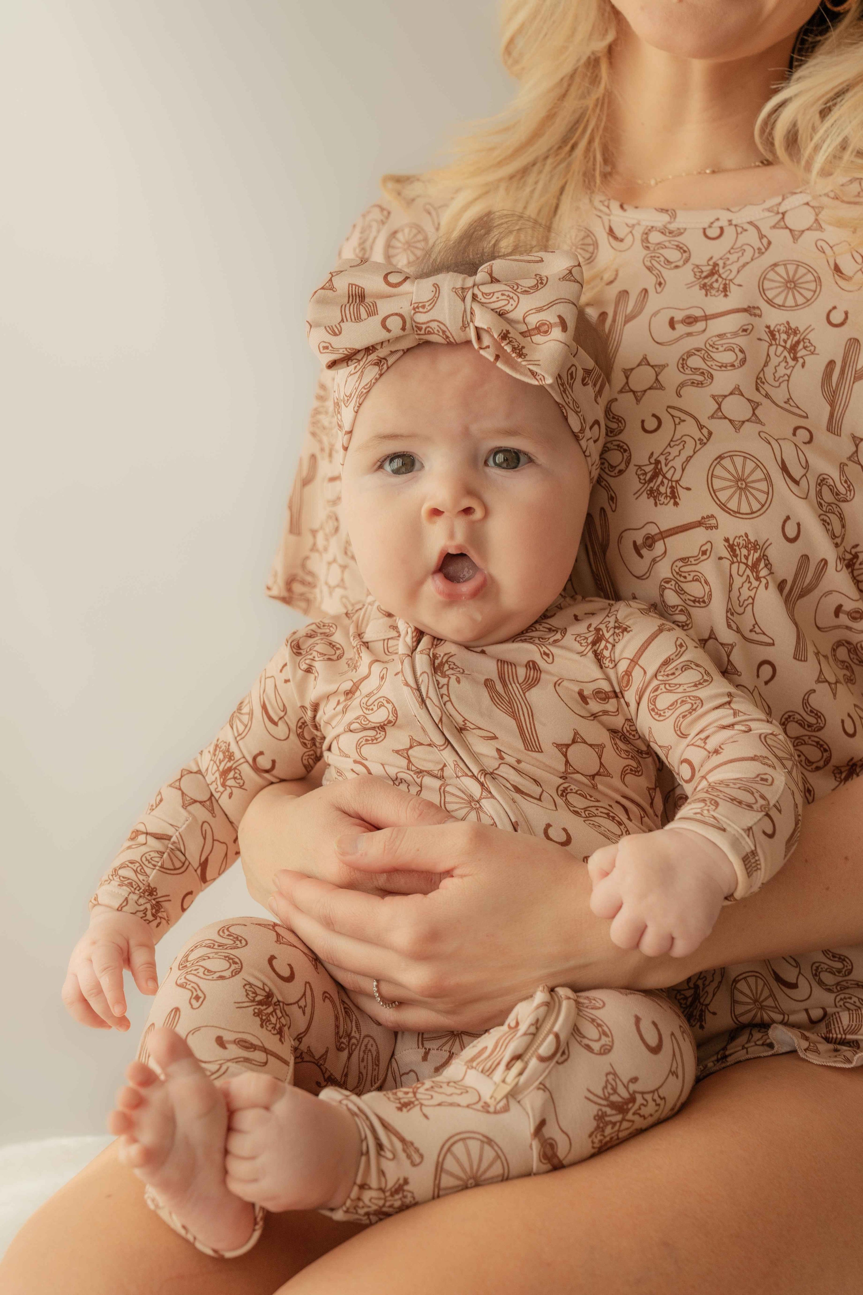Giddy Up Bamboo Zip Onesie
