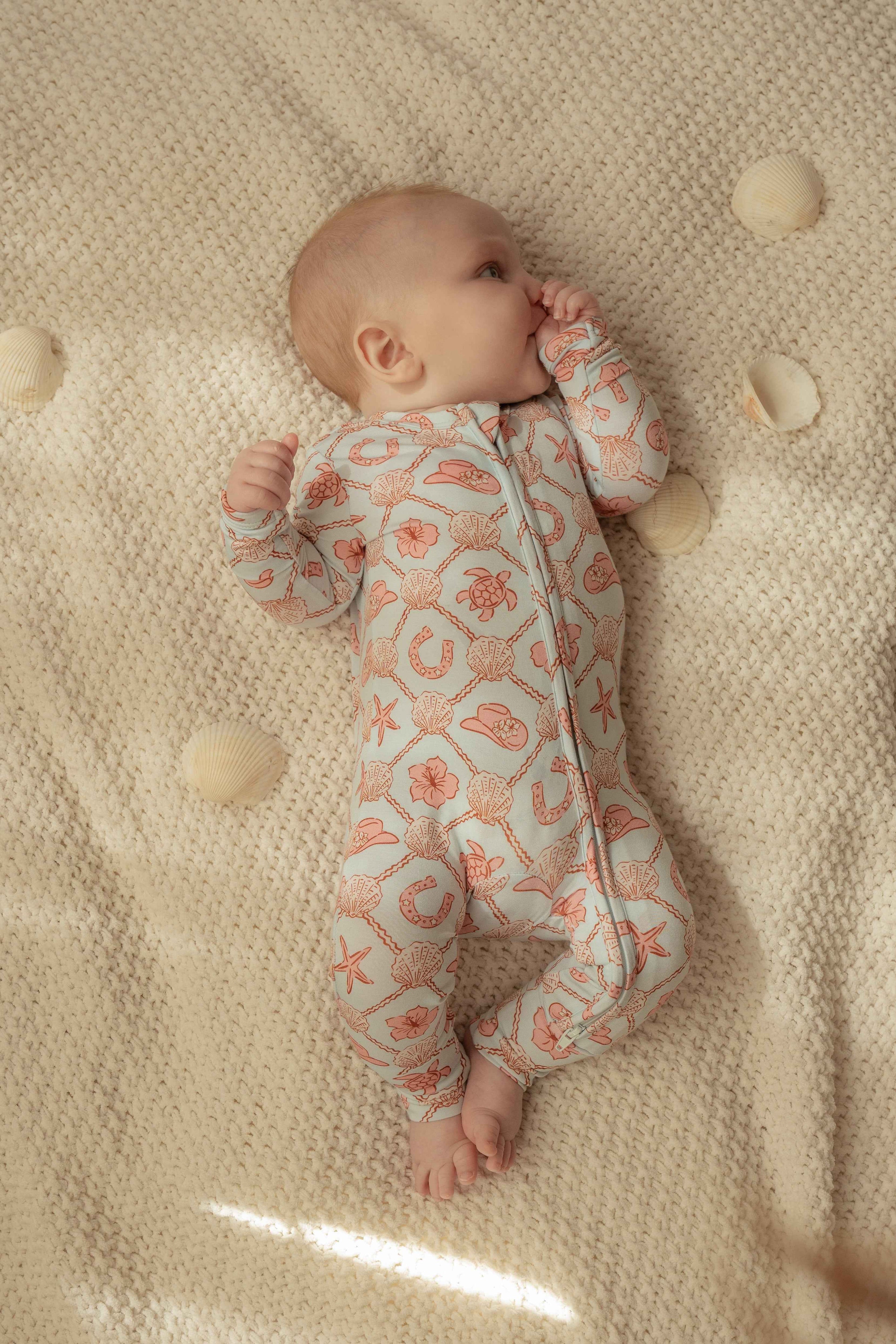 Coastal Cowgirl Bamboo Zip Onesie