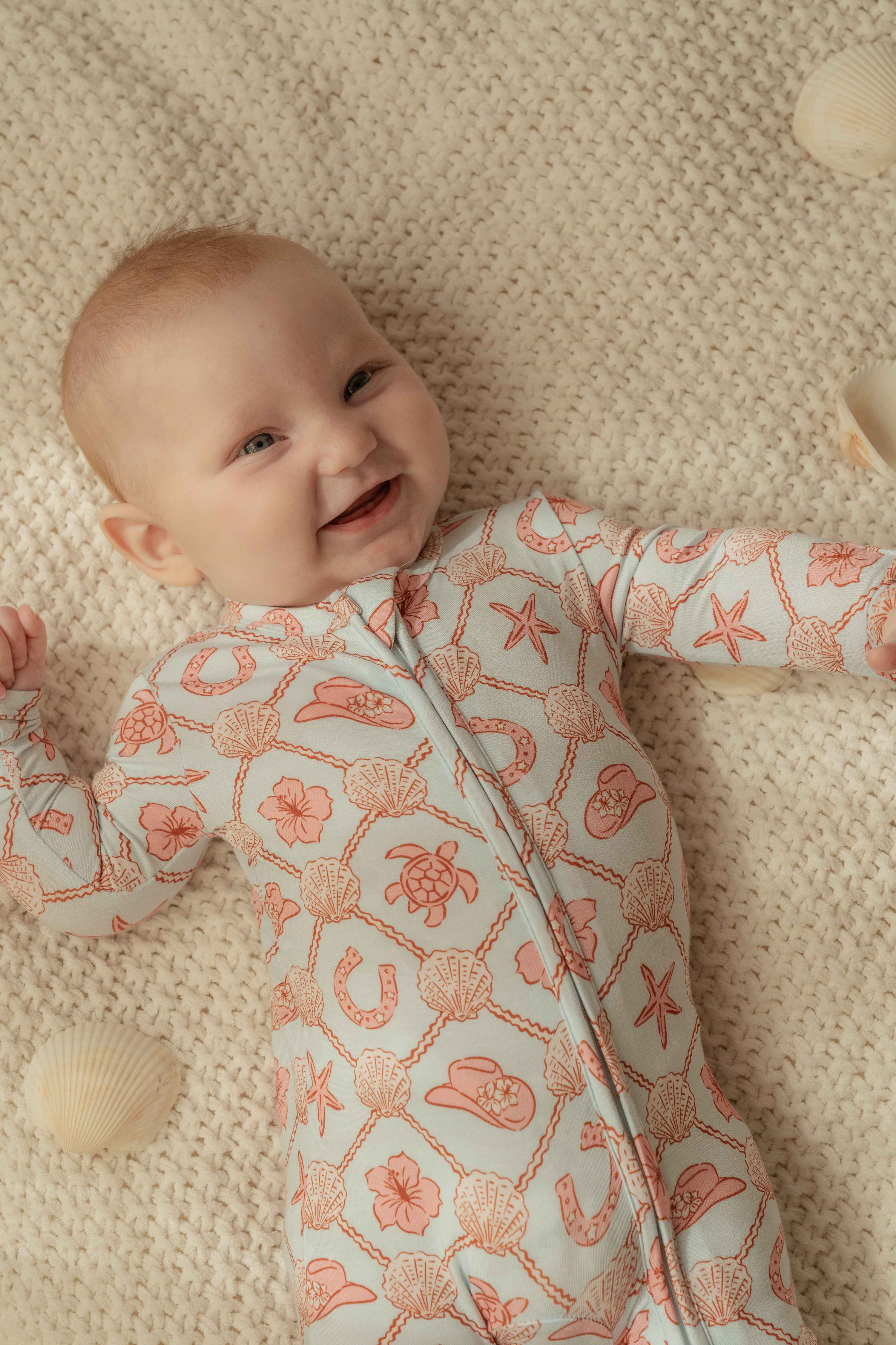 Coastal Cowgirl Bamboo Zip Onesie