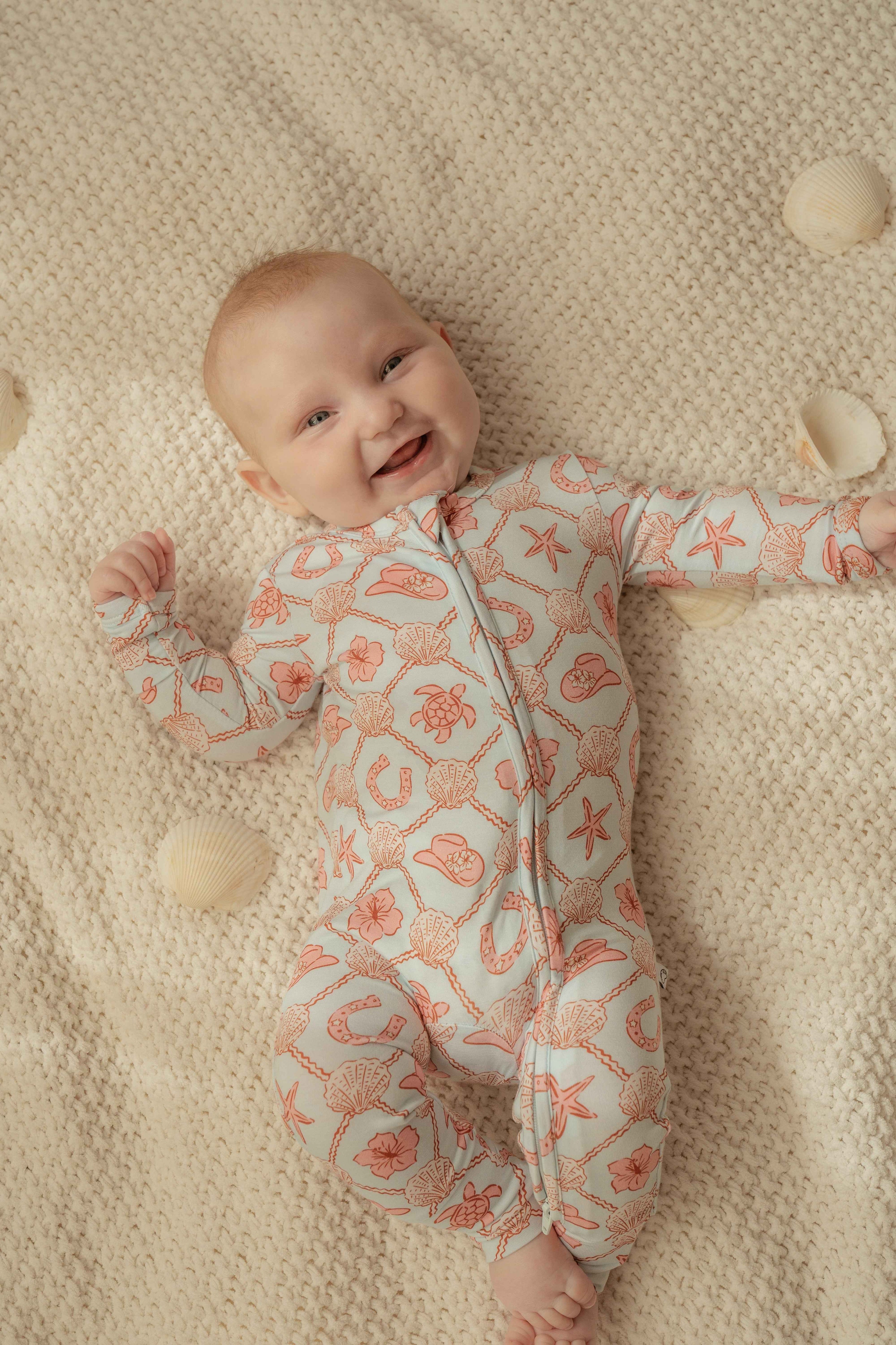 Coastal Cowgirl Bamboo Zip Onesie