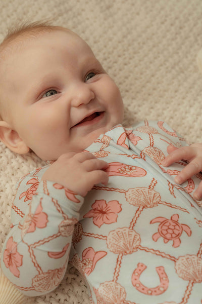 Coastal Cowgirl Bamboo Zip Onesie - Little nessi – little nessi