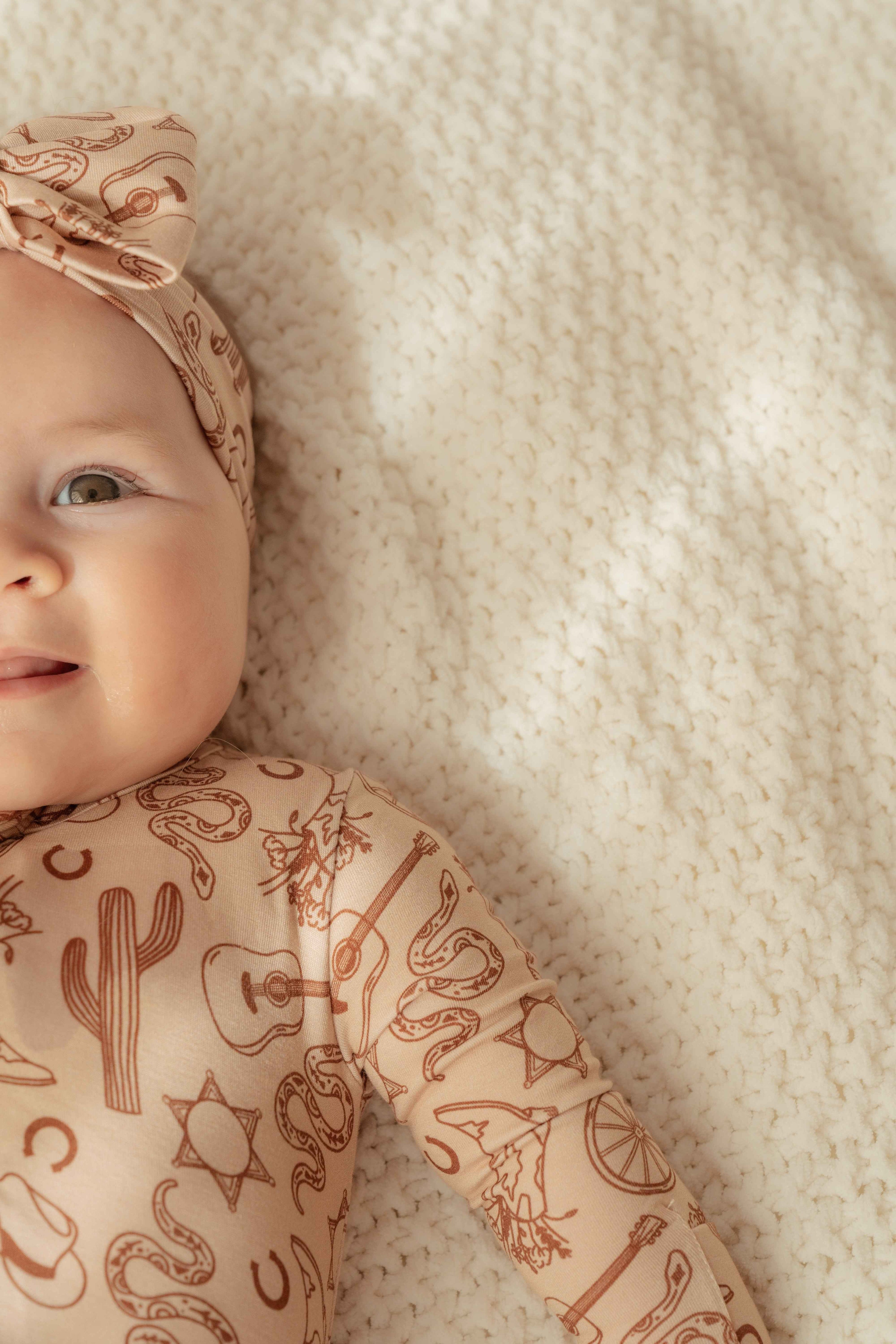 Giddy Up Bamboo Zip Onesie