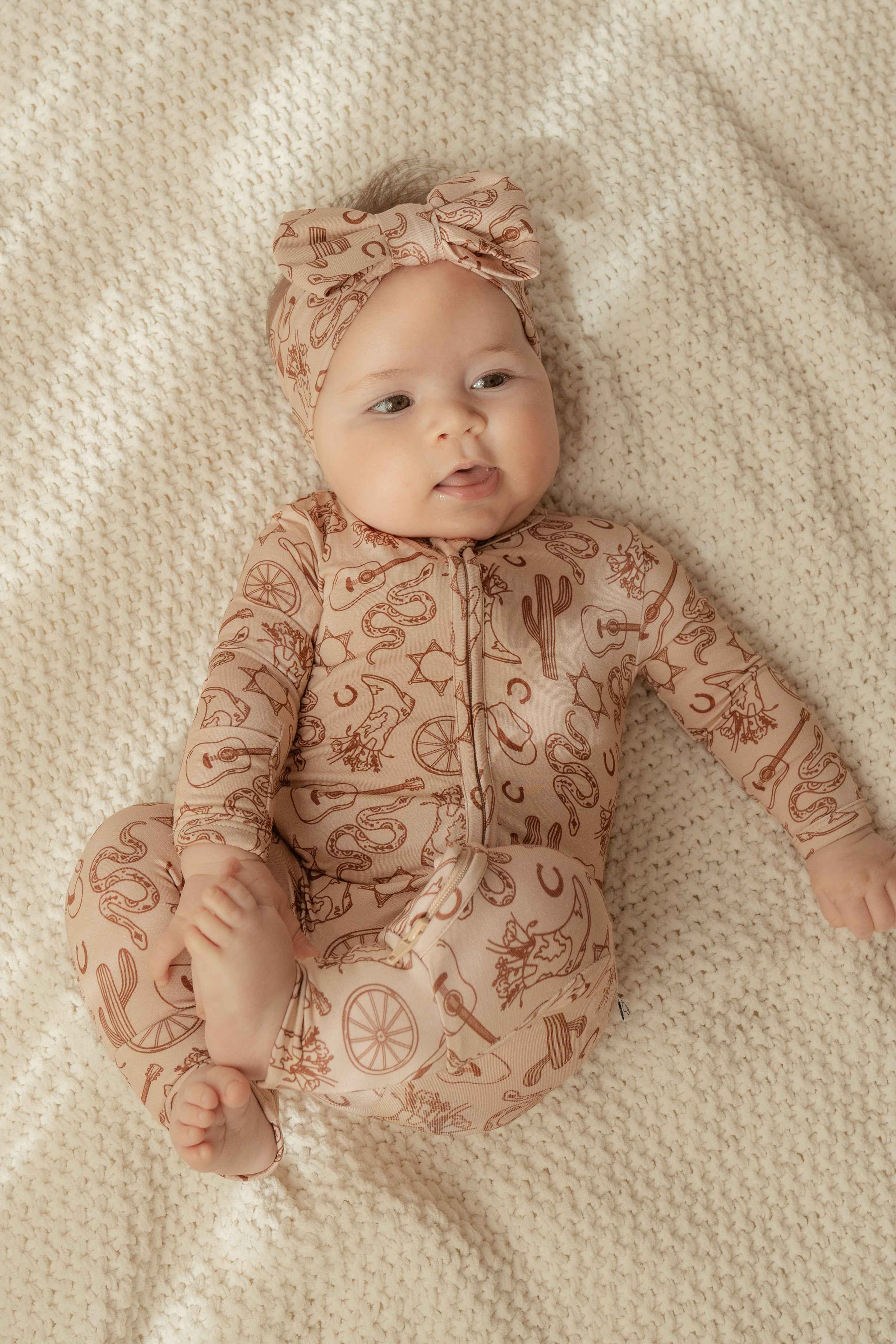 Giddy Up Bamboo Zip Onesie