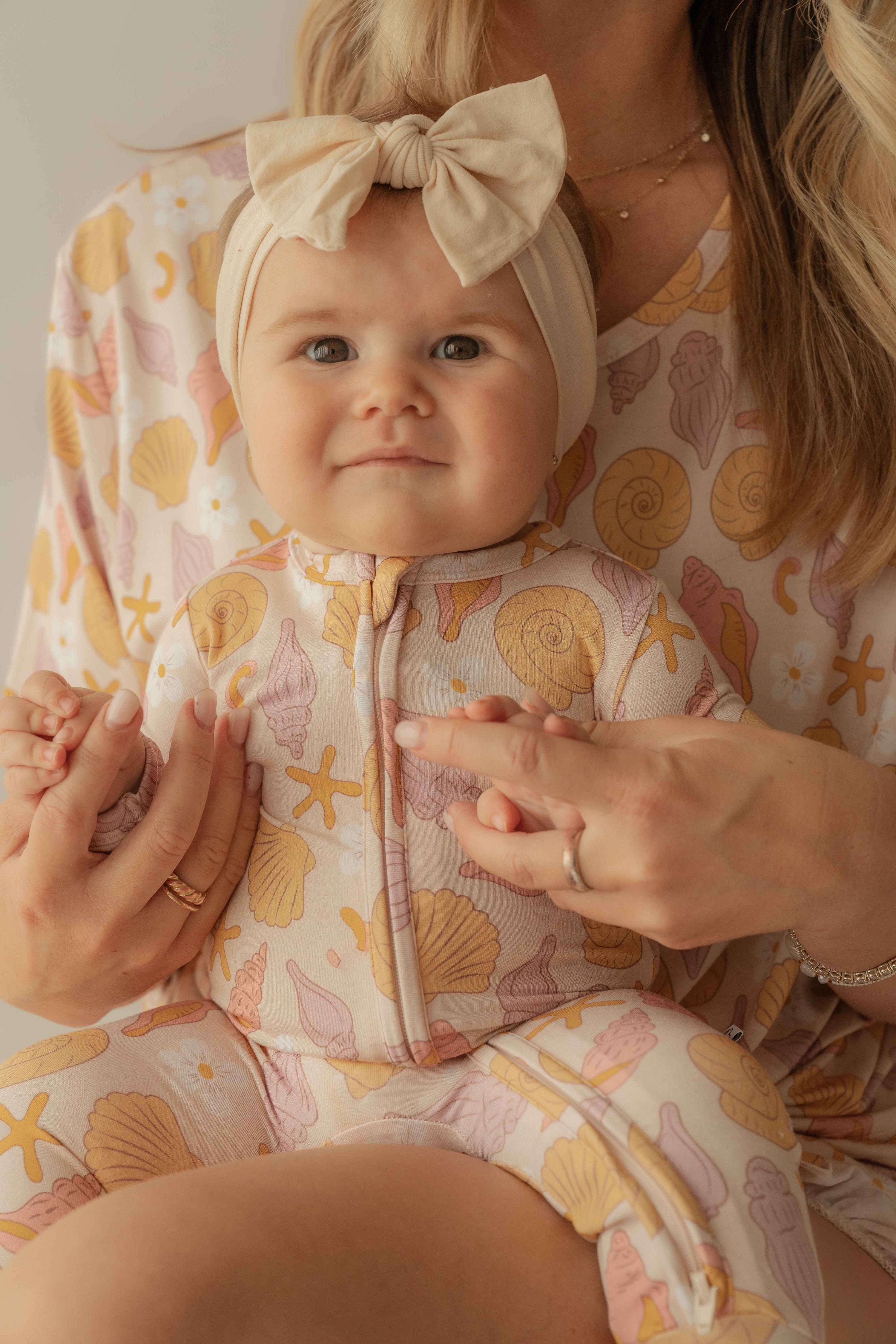 Shell Seekers Bamboo Zip Onesie