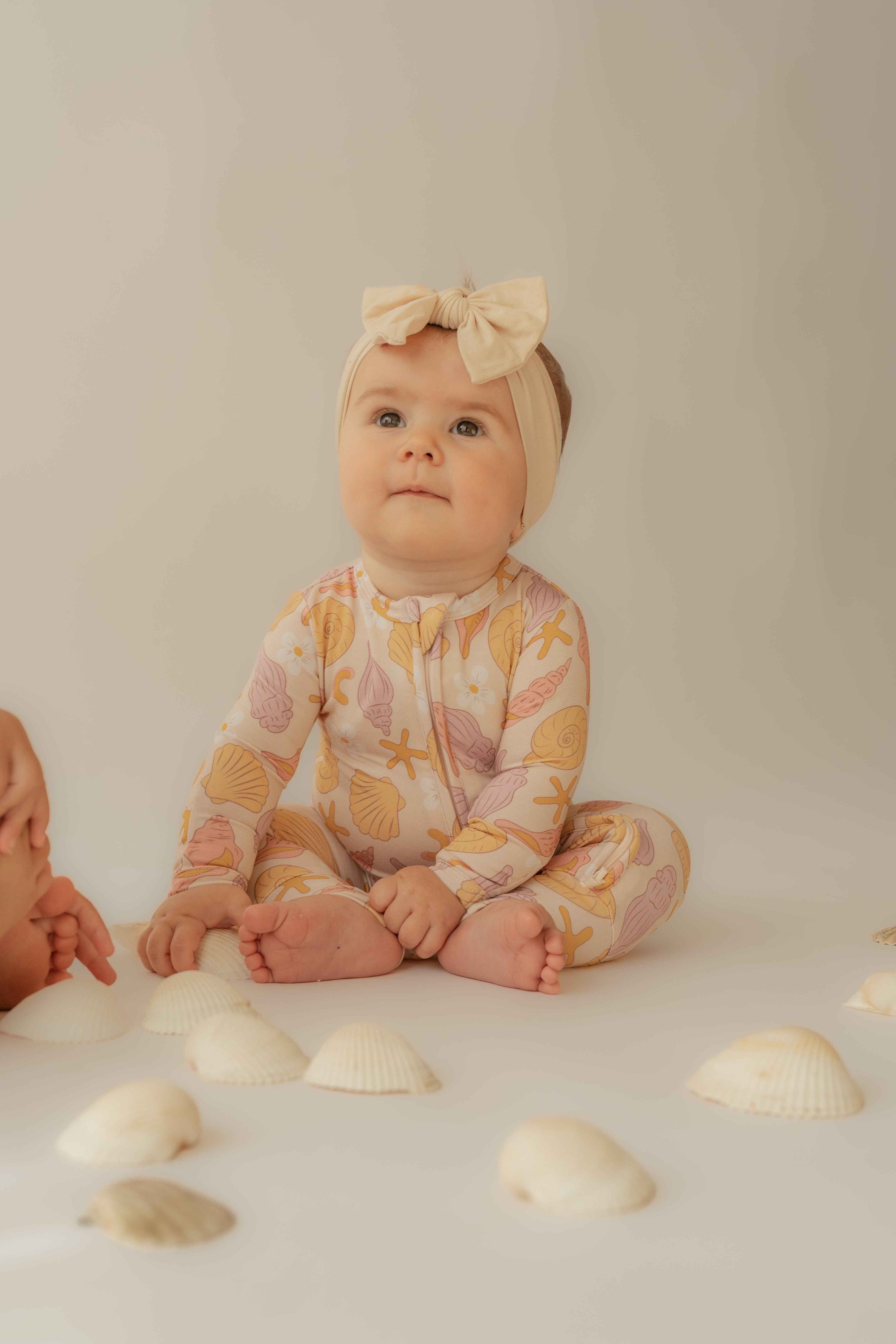 Shell Seekers Bamboo Zip Onesie