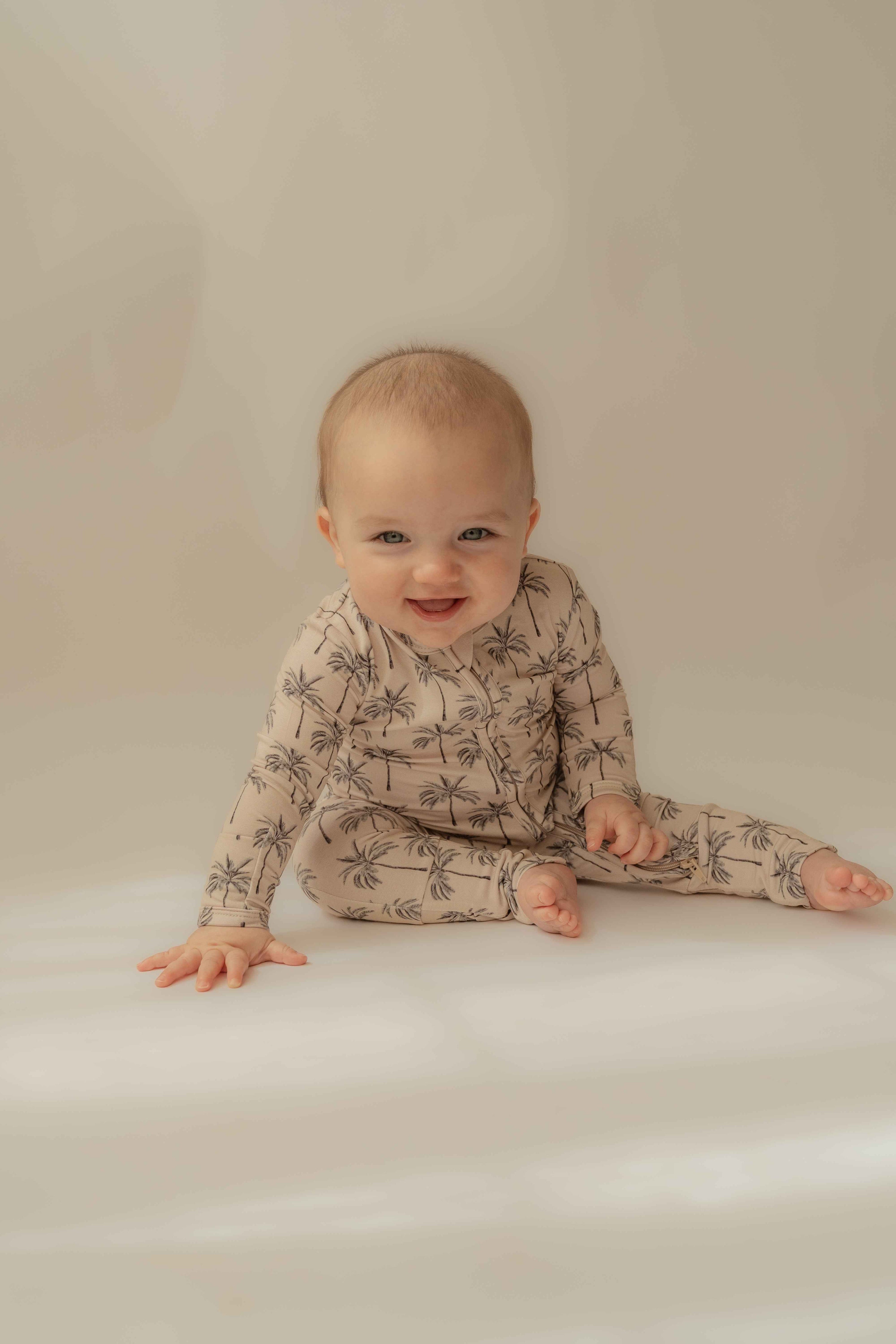 Breezy Palms Bamboo Zip Onesie