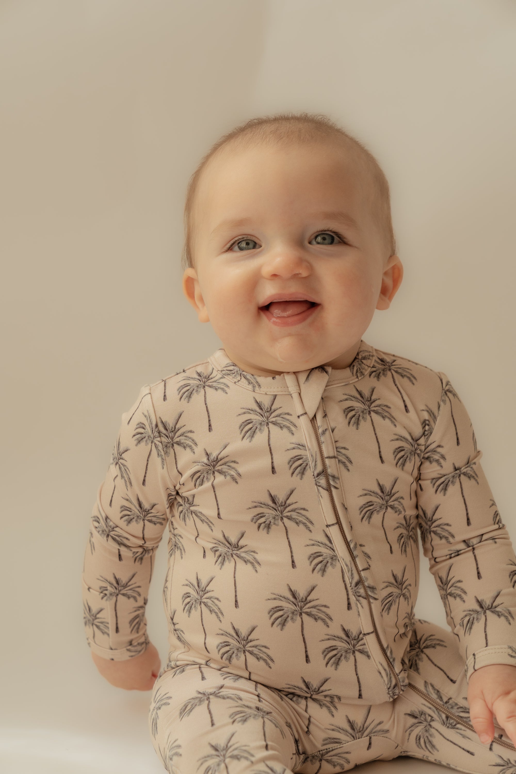 Breezy Palms Bamboo Zip Onesie