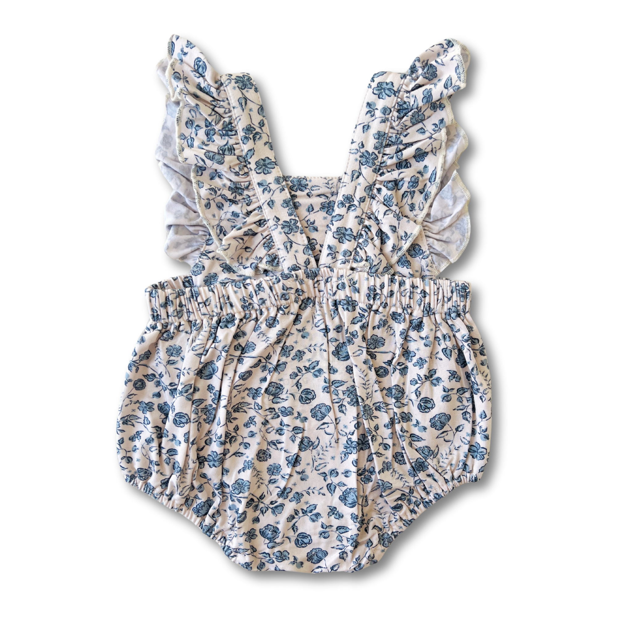 Bluebell Bloom Bamboo Ruffle Romper - little nessi