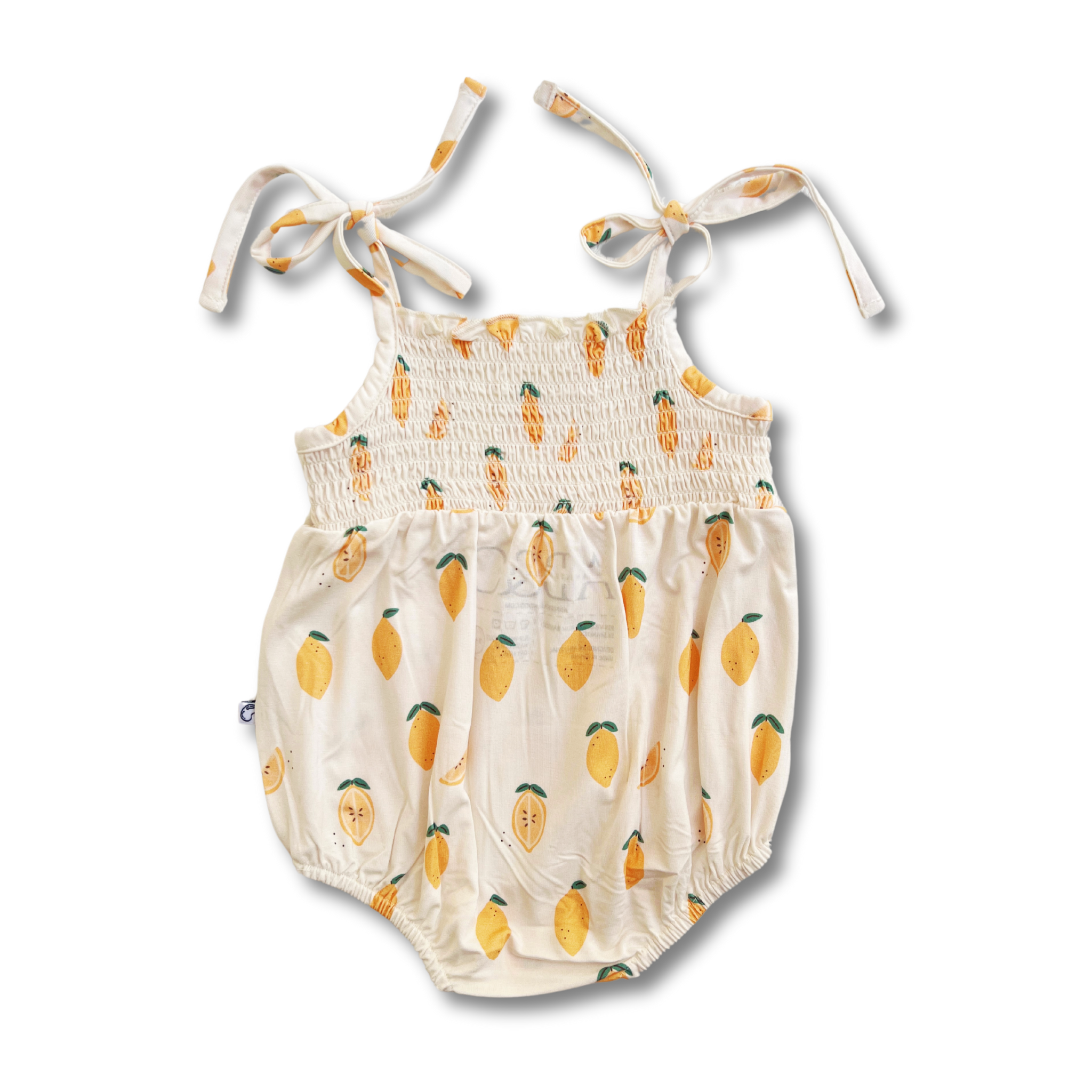 Lemons Bubble Tie Romper - little nessi