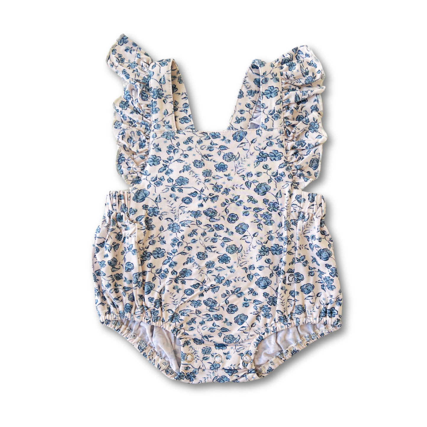 Bamboo Baby Ruffle Romper | Bluebell Bloom