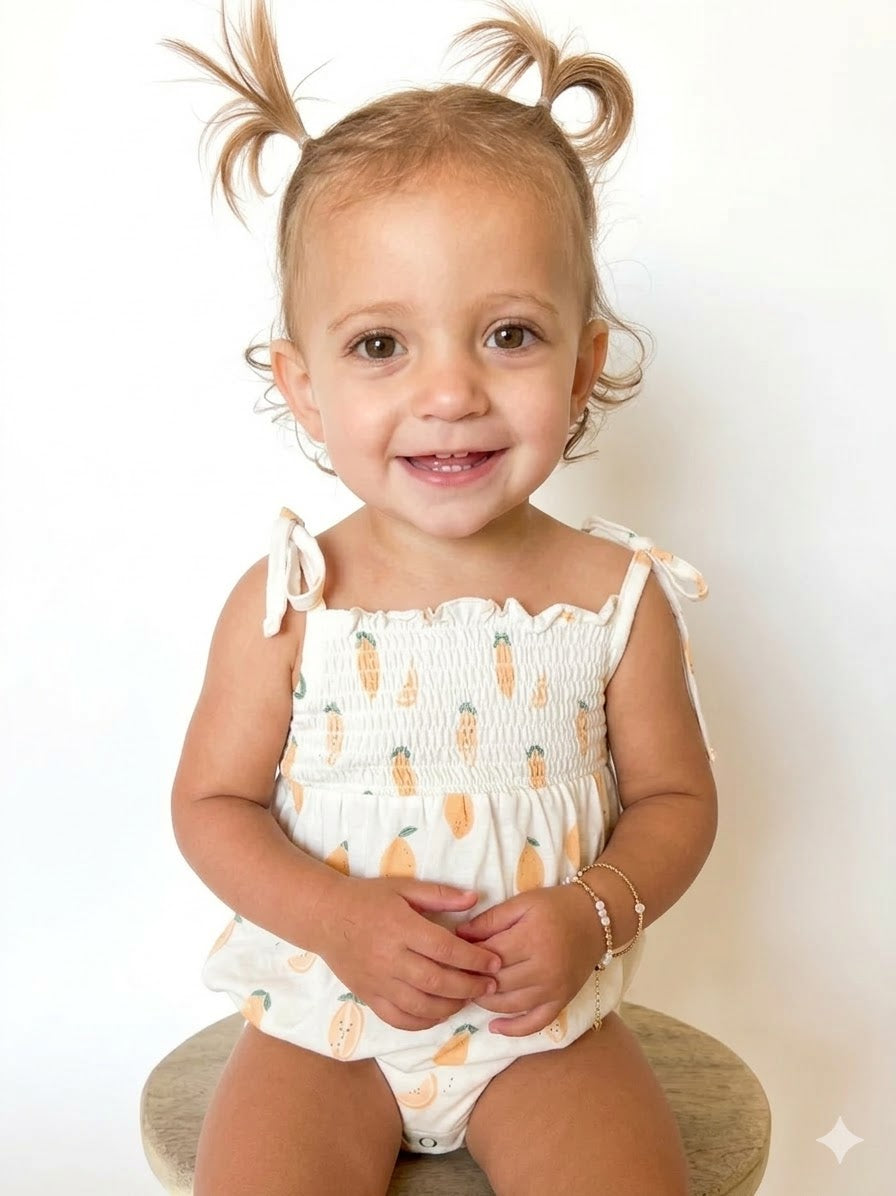 Lemons Bubble Tie Romper